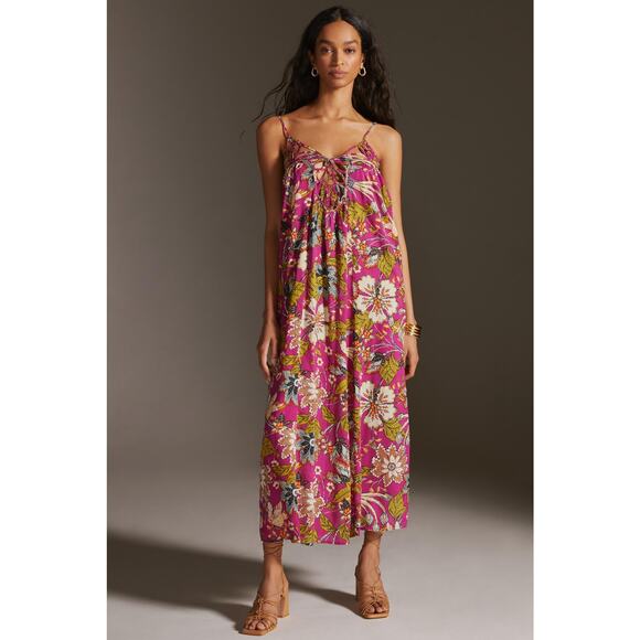 Anthropologie Drama Beach Midi Dress Multicolor Size L - Picture 1 of 15